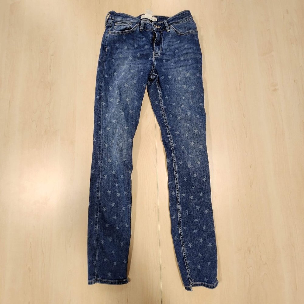 H&M HM Jeans Womens size 29 stars print LOGG good condition